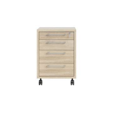 Dulap cu aspect de lemn de stejar cu încuietoare 48x68 cm Prima – Tvilum