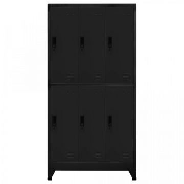 Fișet, negru, 90x45x180 cm, oțel Fișet, negru, 90x45x180 cm, oțel