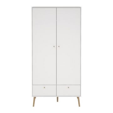 Șifonier alb 99x200 cm Bodo – Tvilum