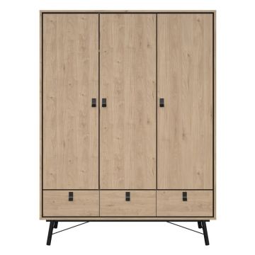 Șifonier cu aspect de lemn de stejar 150x200 cm Ry – Tvilum
