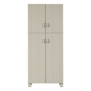 Șifonier gri deschis din lemn de pin 90x210 cm Mees – Basiclabel Șifonier gri deschis din lemn de pin 90x210 cm Mees – Basiclabel
