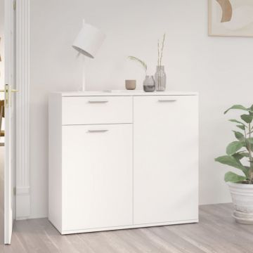 Servantă, alb, 80x36x75 cm, lemn prelucrat Servantă, alb, 80x36x75 cm, lemn prelucrat