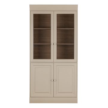 Vitrină crem din lemn de pin 105x215 cm Chow – vtwonen Vitrină crem din lemn de pin 105x215 cm Chow – vtwonen