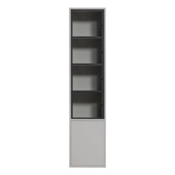 Vitrină gri deschis din lemn de pin 53x230 cm Basic – vtwonen Vitrină gri deschis din lemn de pin 53x230 cm Basic – vtwonen