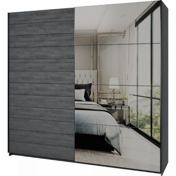 Dulap cu oglindă GALAXY GX68 Stejar Carbon