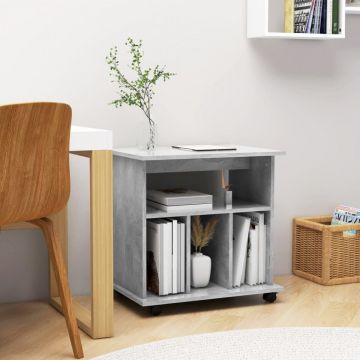 Dulap cu roți, gri beton, 60x45x60 cm, PAL Dulap cu roți, gri beton, 60x45x60 cm, PAL