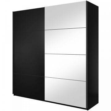 Dulap cu ușă glisantă și oglindă BETA BE58 Negru