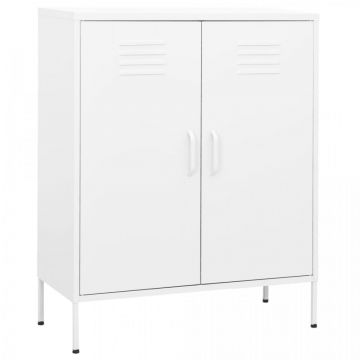 Dulap de depozitare, alb, 80x35x101,5 cm, oțel Dulap de depozitare, alb, 80x35x101,5 cm, oțel