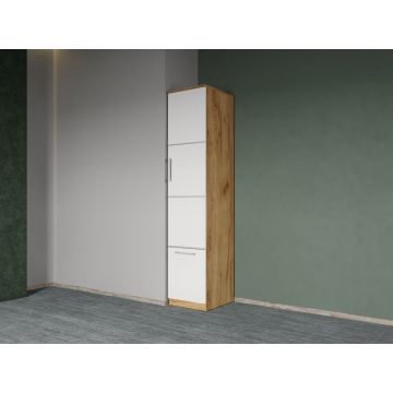 Dulap dormitor Alb+Stejar Adapto C01