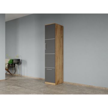 Dulap dormitor Gri+Stejar Adapto C01