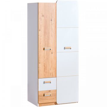 Dulap LOREN LR1 Alb / Stejar Nash