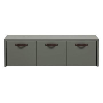 Dulap pentru copii verde-gri din lemn de pin 120x36 cm Stage – vtwonen
