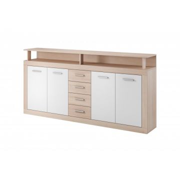 Xxl/Luna Comoda 4D4S Sonom Stejar/Alb