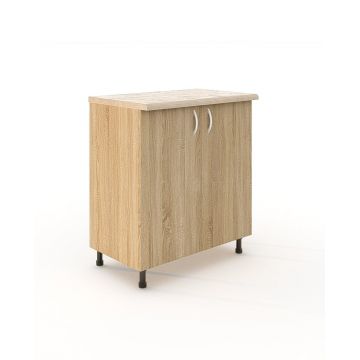Corp Inferior cu Blat 90x80x50 cm, Culoare Sonoma, Pal 18 mm