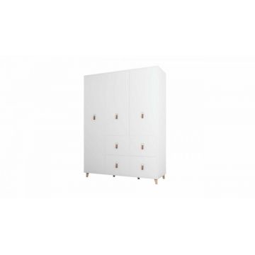 Dressing Andrei 3D, 150x201x55 cm, Alb