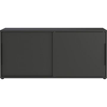 Dulap gri antracit cu ușă glisantă 160x74 cm Mailand – Germania