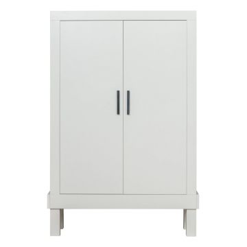 Dulap gri deschis din lemn de pin 107x160 cm Bonk – Basiclabel