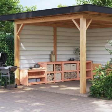 Dulapuri de bucătărie de exterior, 4 buc., lemn masiv douglas