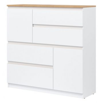 REMI Comoda 2D4S WHITE/OAK EVOKE