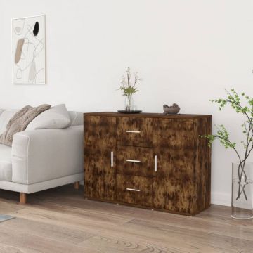 Servantă, stejar fumuriu, 91x29,5x65 cm, lemn compozit