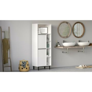 Dulap pentru baie ON10C, 60x35.5x149.6 CM - Alb