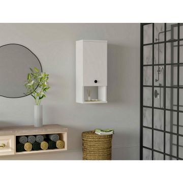 Dulap suspendat pentru baie Mis, 30x21,8x71 CM - Alb