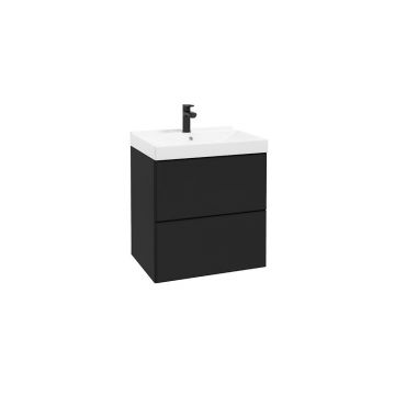 Dulap suspendat pentru lavoar negru mat Defra MO-RE 60 cm