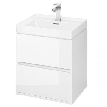 Mobilier cu doua sertare, Cersanit, Crea, 50 cm, alb