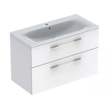 Set mobilier cu lavoar, Geberit, Selnova Square, 100 cm, alb