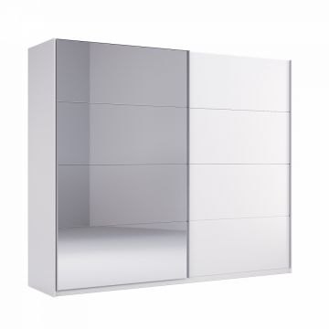 Bianco Dulap 2.5M With Mirror White/White High Poł