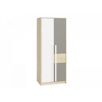 Drop 02 (Dulap Pentru Haine) Fiord Beech/White|Grey Platinum