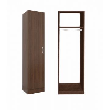 Dulap cu o Usa, Polita si Bara de Haine, 200X45X45 cm, Culoare Wenghe din Pal de 18mm si Cant ABS