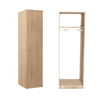 Dulap cu Polita si Bara de Haine 200X45X45 Culoare Sonoma din Pal de 18mm si Cant ABS