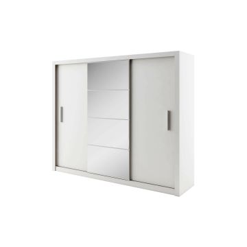 Dulap cu usi culisante IDEA ID-01, 250x60x215 cm, Alb