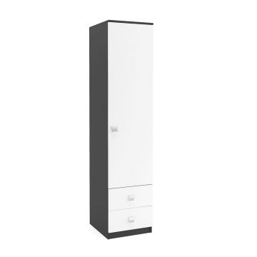 Dulap depozitare haine LINEA 45, A52, H200, 1U-151, 2S BU, Antracit, Alb