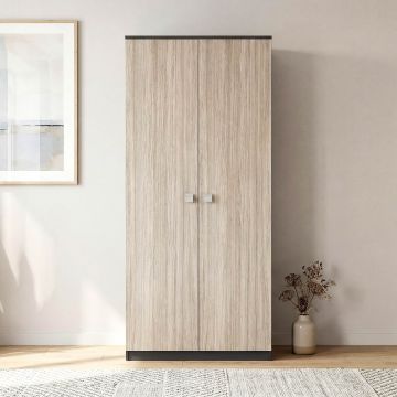 Dulap haine LINEA 2 Usi, bara umerase, Antracit, Oak