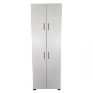 Dulap sau pantofar Leon, alb, 70x34x210 cm