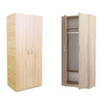 Dulap Sonoma cu 2 Usi, 2 Rafturi Depozitare si Bara de Haine 200x80x50 cm, din Pal de 18 mm