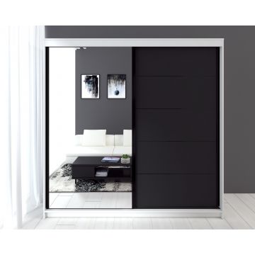 Dulap UC MP3, 200x60x200cm, Alb/Antracit
