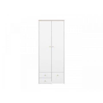 Elmo 02 Dulap 2D White/Beech Fiord