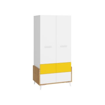 Hey Hey-20 Dulap 95 Oak Artisan/White/Yellow