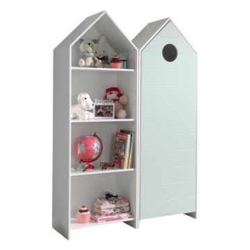 Șifonier de copii alb/albastru deschis 115x171,5 cm CASAMI – Vipack