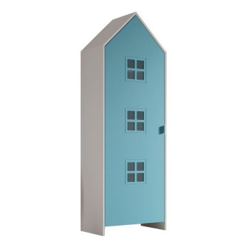 Șifonier de copii alb/albastru deschis 58x172x37 cm Casami Bruges – Vipack