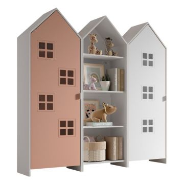 Șifonier de copii deschis alb/roz 173x171,5 cm CASAMI BRUGES – Vipack Șifonier de copii deschis alb/roz 173x171,5 cm CASAMI BRUGES – Vipack
