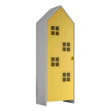 Șifonier de copii galben/alb 58x172x37 cm Casami Bruges – Vipack