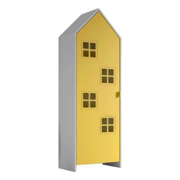Șifonier de copii galben/alb 58x172x37 cm Casami Bruges – Vipack