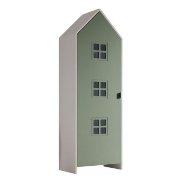 Șifonier de copii alb/verde 58x172x37 cm Casami Bruges – Vipack