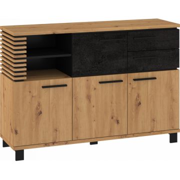Lamir Lam-04 Bufeta 4D2S Stjar Artisan/Beton Negru/Negru