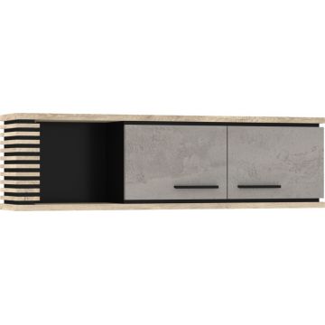 Lamir Lam-13 Dulap Supparat Stejar 2D Endgrain/Beton Gr/Negru