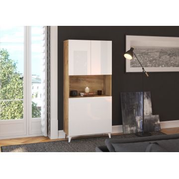 Megan 01 Craft Golden/White High Gloss